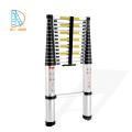 New design China supplier 3.8 m aluminium telescopic ladder with root top tent safety lock